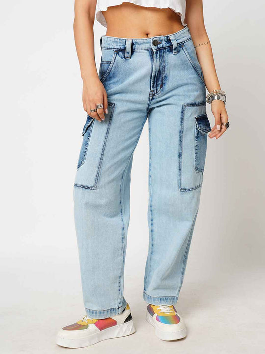 Icey Blue Women's Baggy Fit