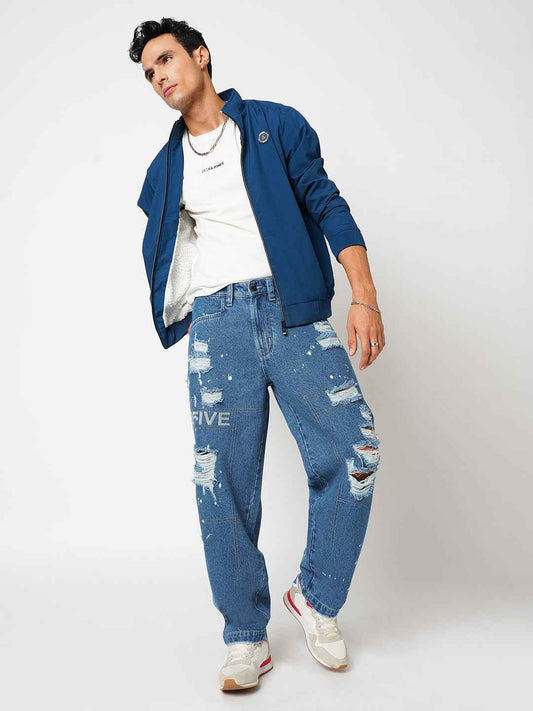 B5ive Distressed Men's Baggy Fit