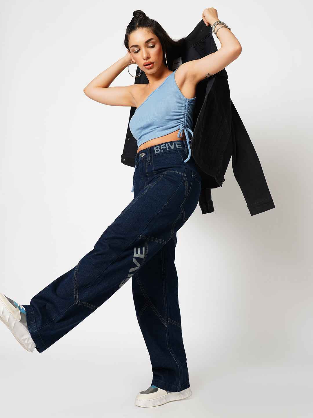 ENG. Blue Women's Straight Fit