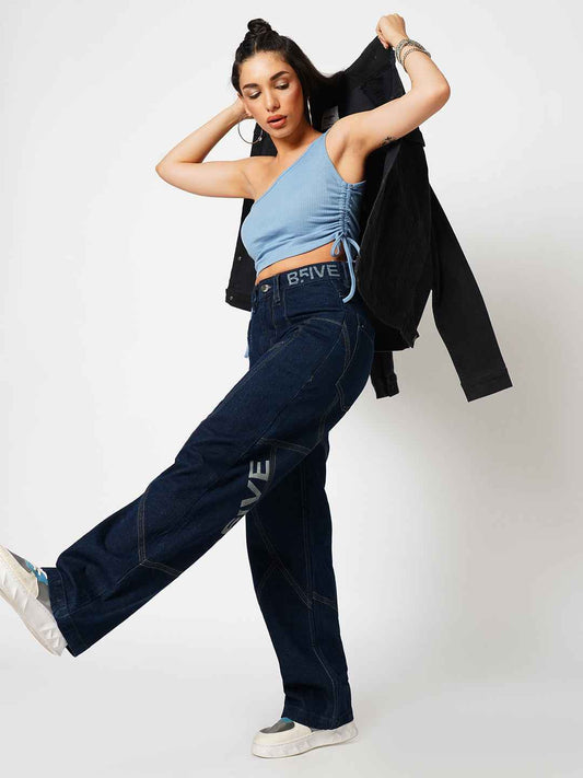 ENG. Blue Women's Straight Fit