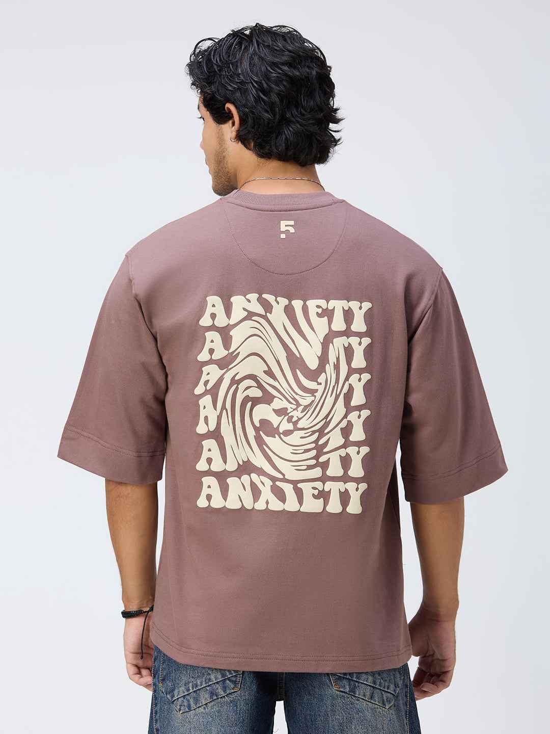 Mocha Anxiety Men's Oversized T-shirt