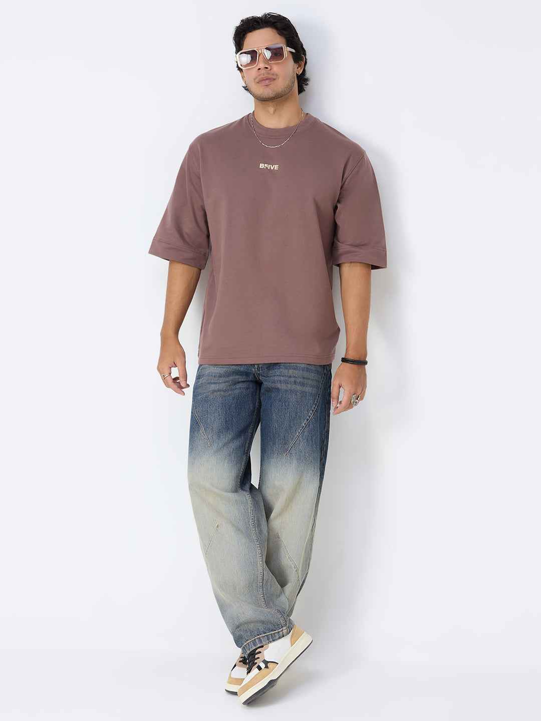 Mocha Anxiety Men's Oversized T-shirt