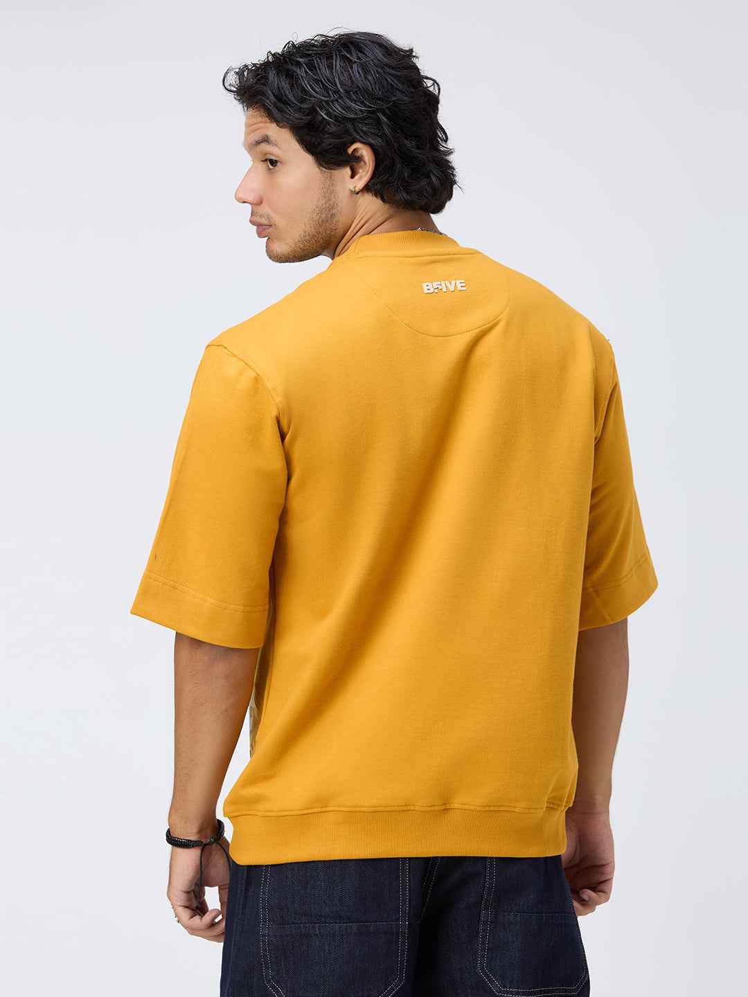 Mustard Pocket Men's Oversized T-shirt