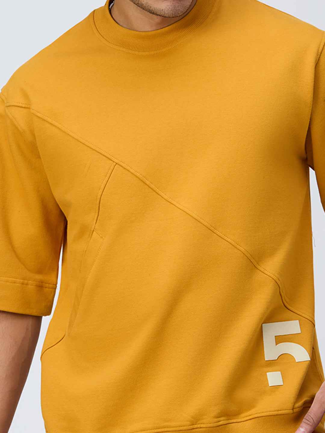 Mustard Pocket Men's Oversized T-shirt