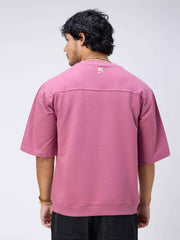 Blush Ribbed Men's Oversized T-shirt