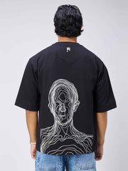 Black Skull Men's Oversized T-shirt
