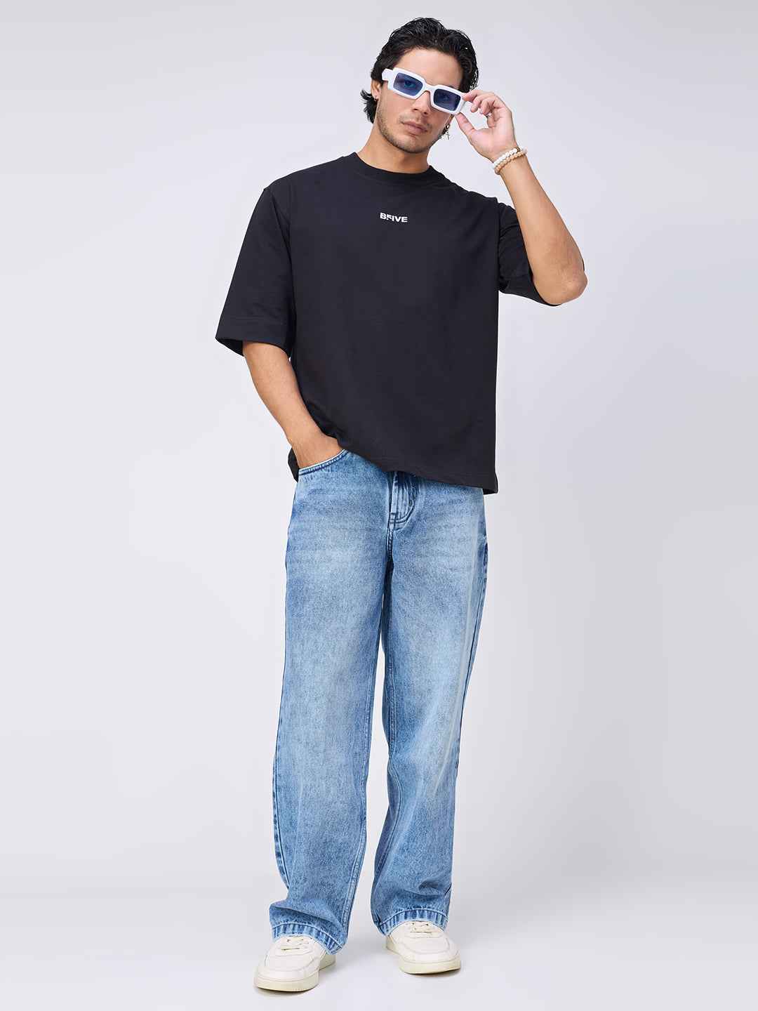 Black Skull Men's Oversized T-shirt