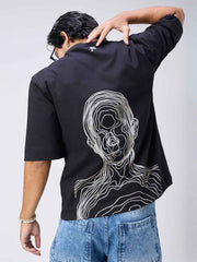 Black Skull Men's Oversized T-shirt