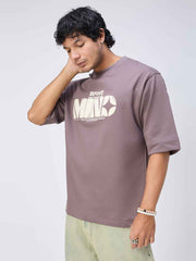 Mauve Mind Chill Men's Oversized T-shirt