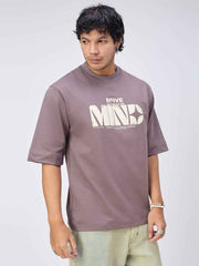 Mauve Mind Chill Men's Oversized T-shirt