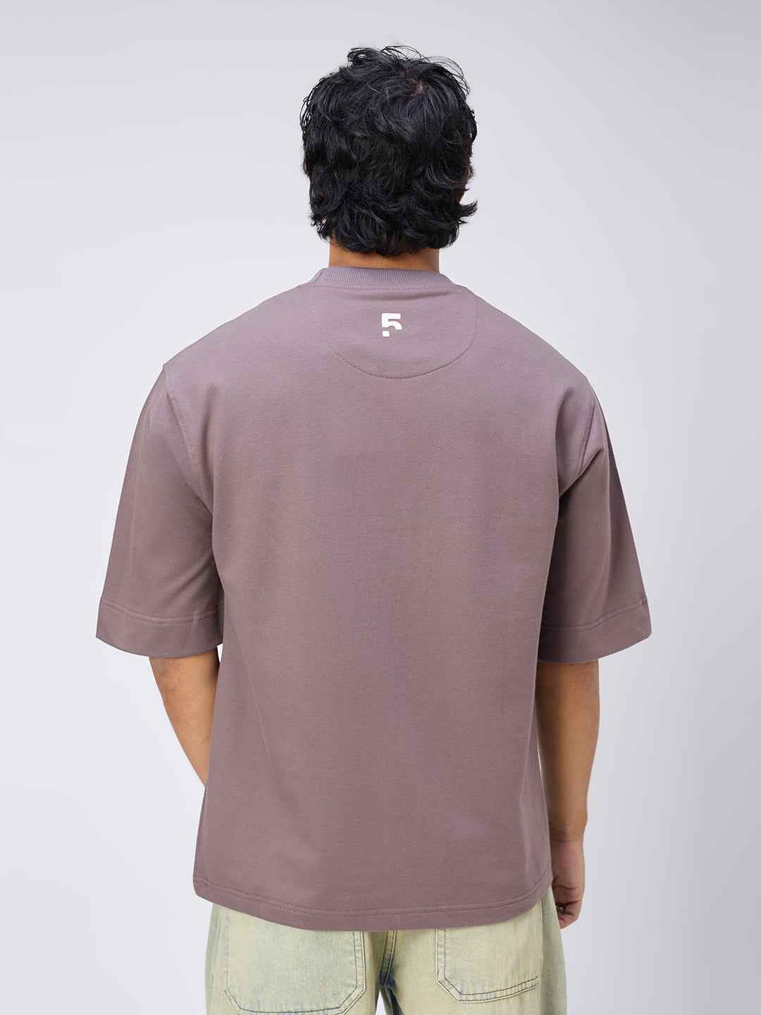 Mauve Mind Chill Men's Oversized T-shirt