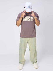 Mauve Mind Chill Men's Oversized T-shirt