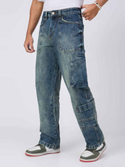 Mechanic Aged Men's Baggy Fit Jeans