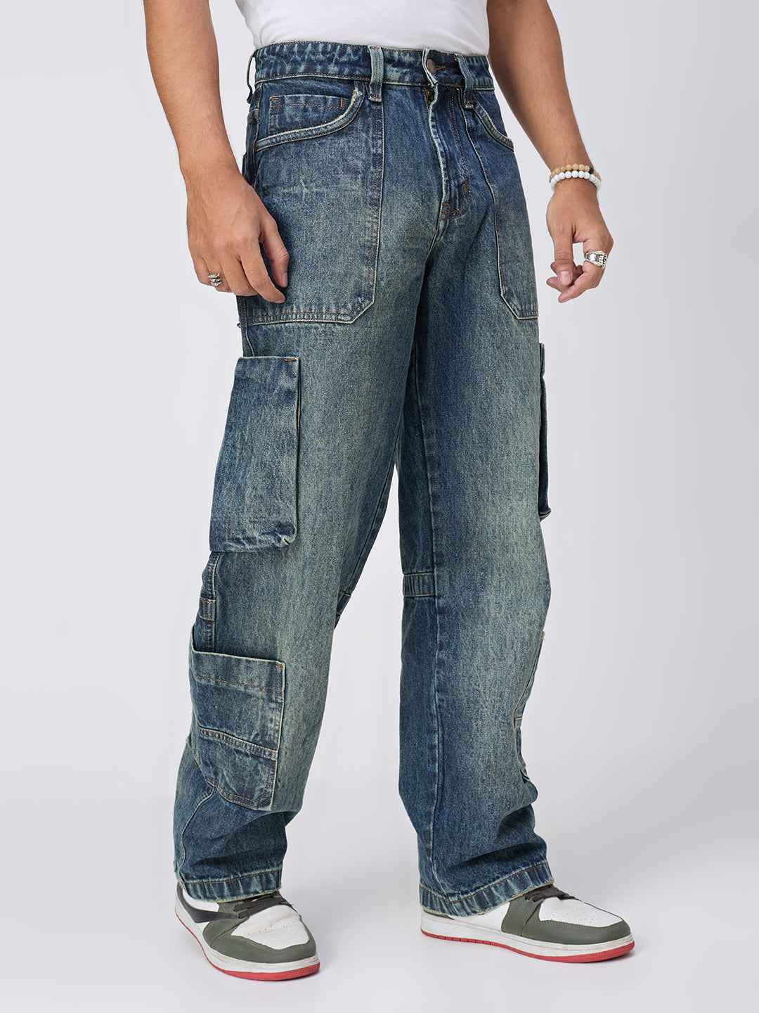 Mechanic Aged Men's Baggy Fit Jeans