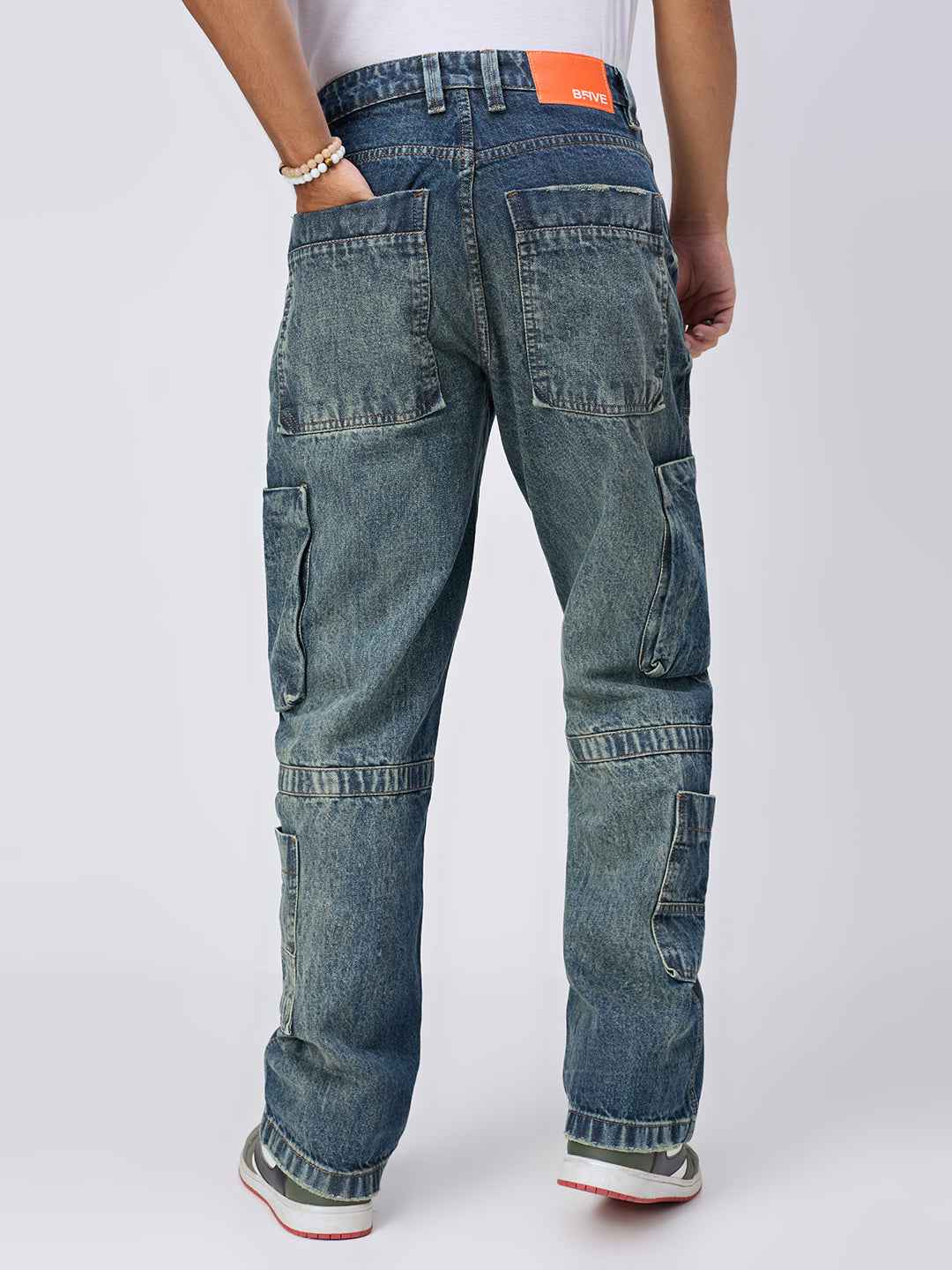 Mechanic Aged Men's Baggy Fit Jeans