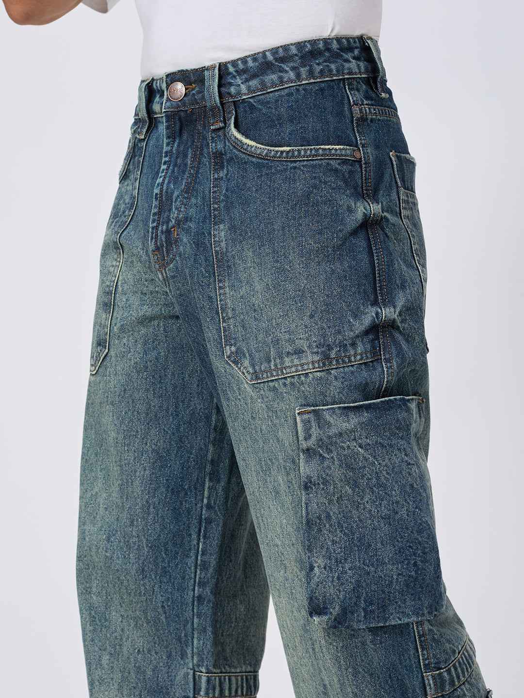 Mechanic Aged Men's Baggy Fit Jeans