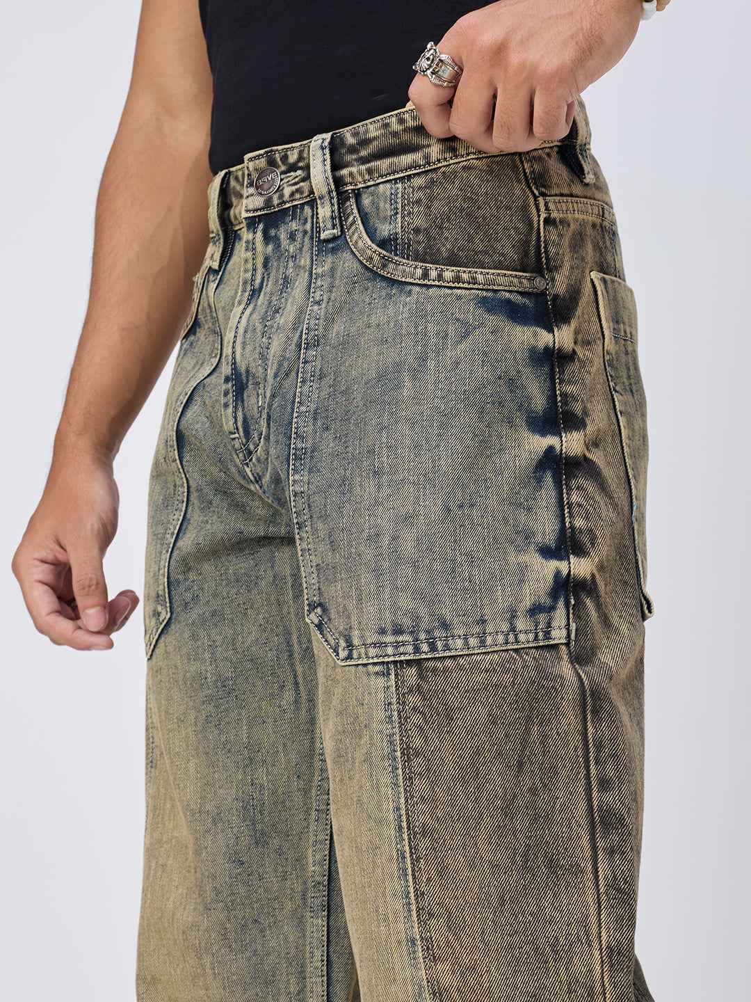 Stone Signature Mixmatch Straight Fit Men's jeans