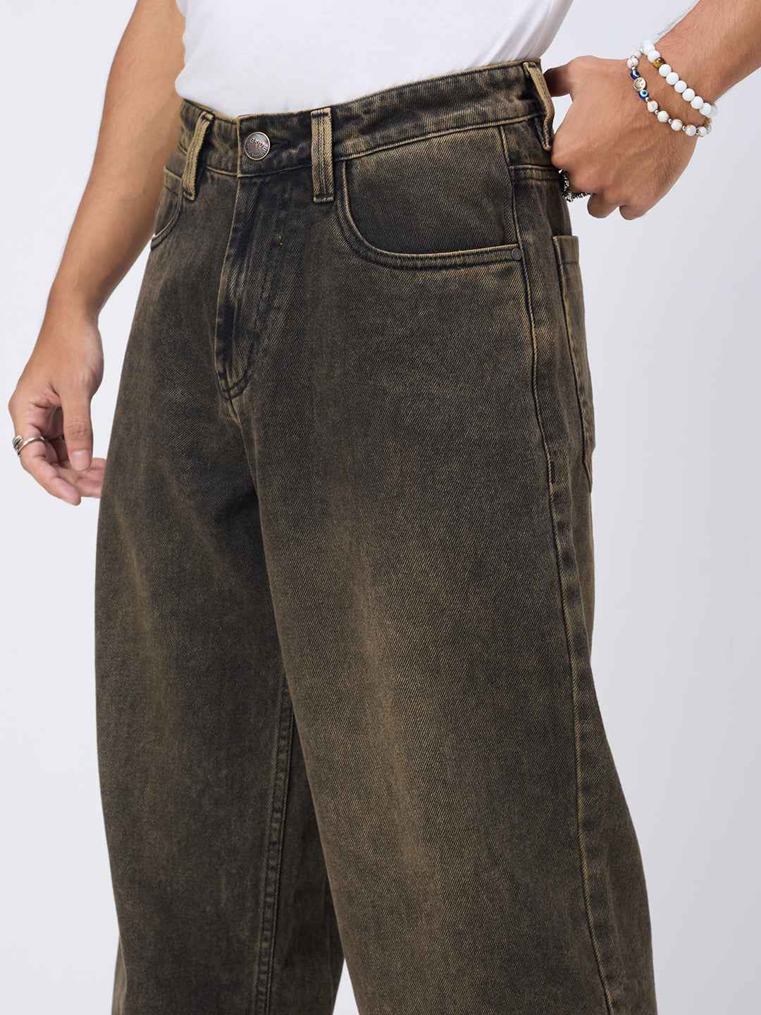 Black Tinted Classic Men's Straight Fit jeans