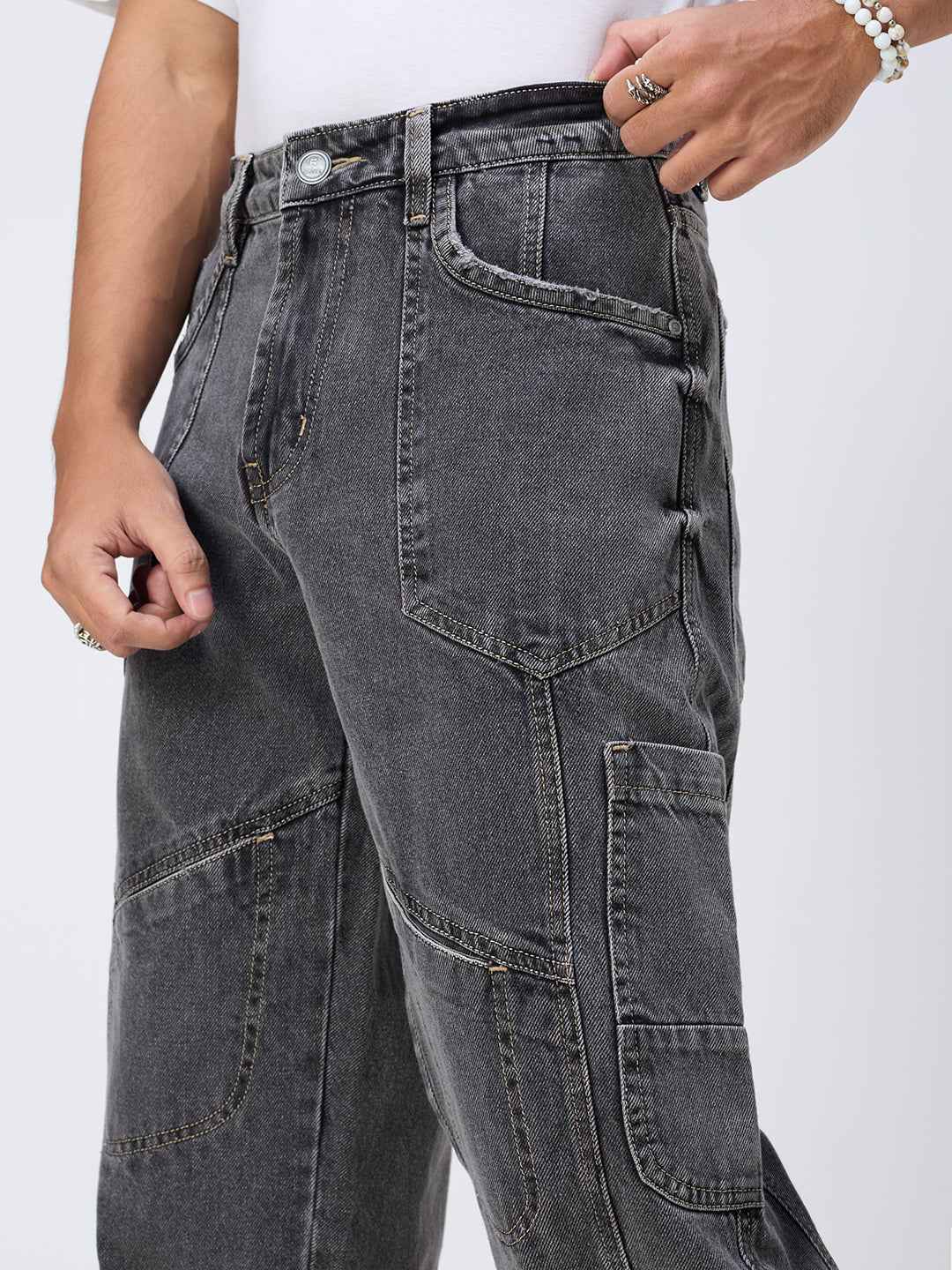 Phantom Black Washed Streetwear Denim