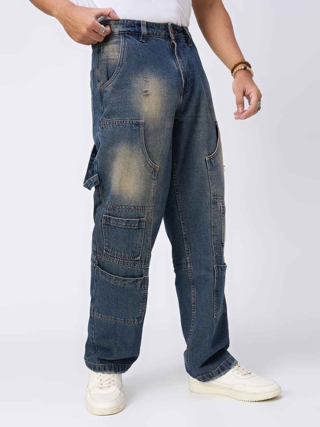Vintage Patch Pocket Mens Straight Fit Jeans