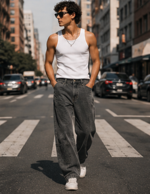Graphite Drift Mens Straight Fit Jeans