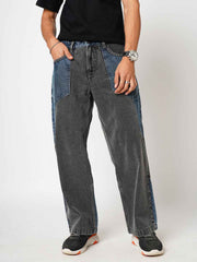 Mix & Match Blue & Grey Men's Straight Fit