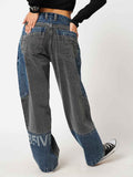Mix & Match Blue & Grey Women's Straight Fit