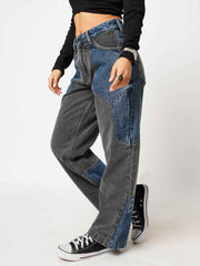 Mix & Match Blue & Grey Women's Straight Fit