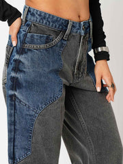 Mix & Match Blue & Grey Women's Straight Fit