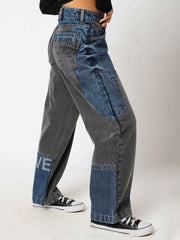 Mix & Match Blue & Grey Women's Straight Fit
