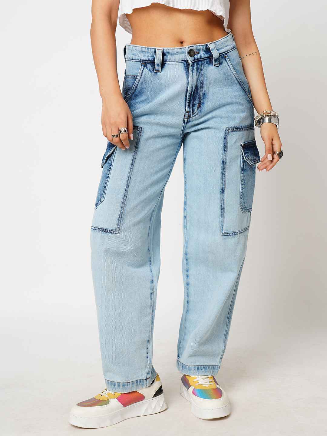 Icey Blue Women's Baggy Fit