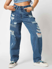 B5ive Distressed Women's Baggy Fit