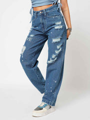 B5ive Distressed Women's Baggy Fit