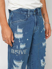 B5ive Distressed Men's Baggy Fit