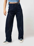 ENG. Blue Women's Straight Fit