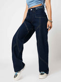 ENG. Blue Women's Straight Fit