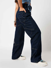 ENG. Blue Women's Straight Fit