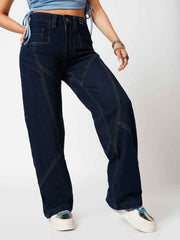 ENG. Blue Women's Straight Fit