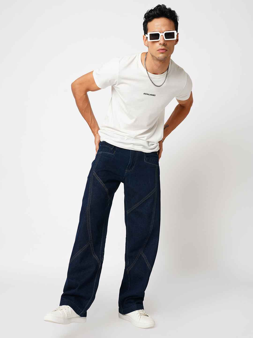 ENG. Blue Men's Straight Fit