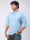 Classic 'Sky-Drift' Oversized Men's T-Shirt