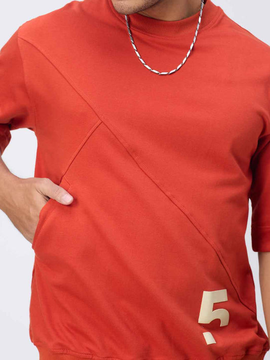 Rusty Pocket Men's Oversized T-shirt