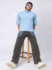 Dual Panel Mix Match Men's Straight Fit Jeans