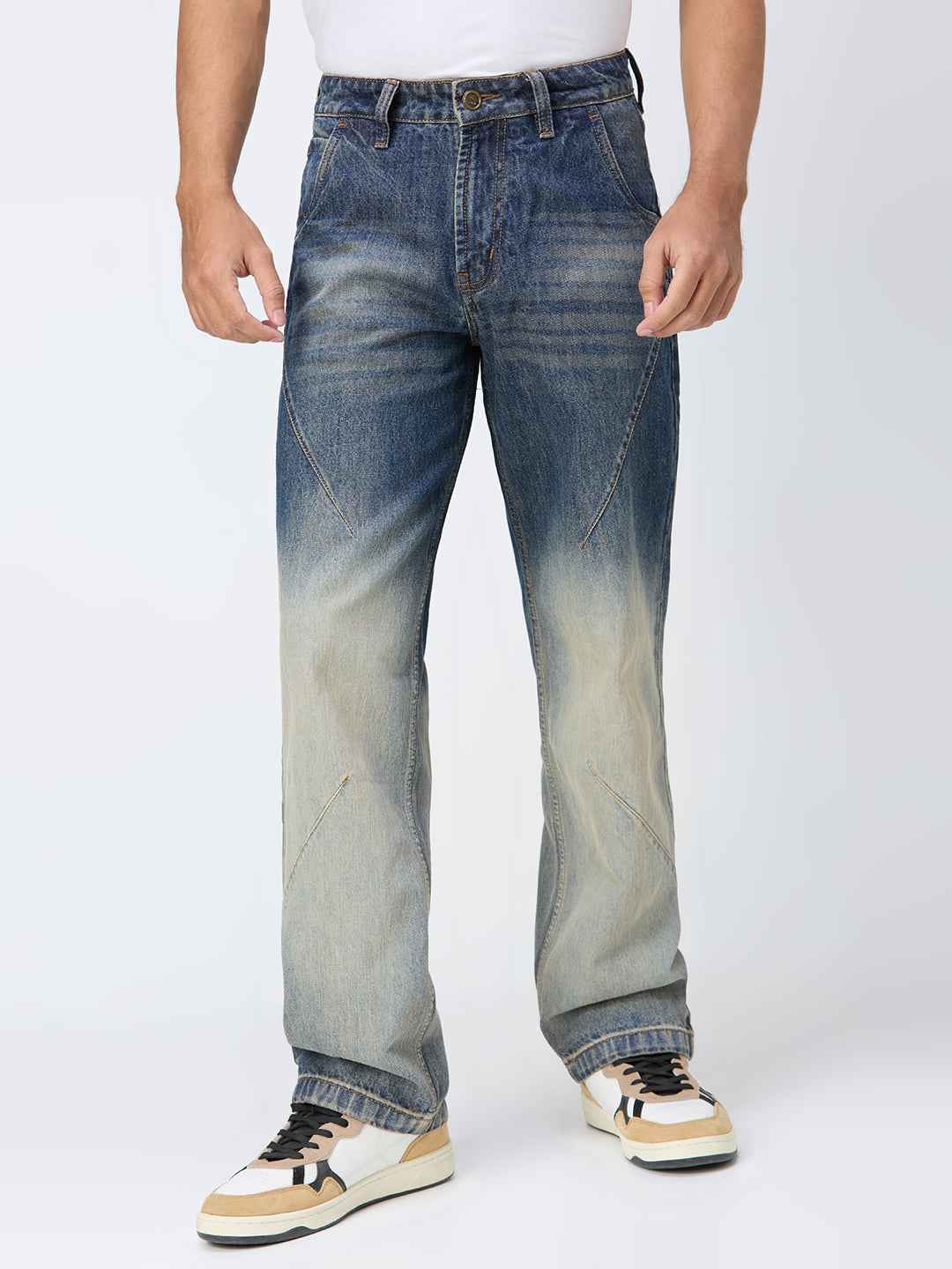 Ombre Fade Wash Men's Straight Fit Jeans