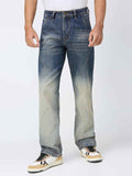 Ombre Fade Wash Men's Straight Fit Jeans