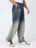 Ombre Fade Wash Men's Straight Fit Jeans