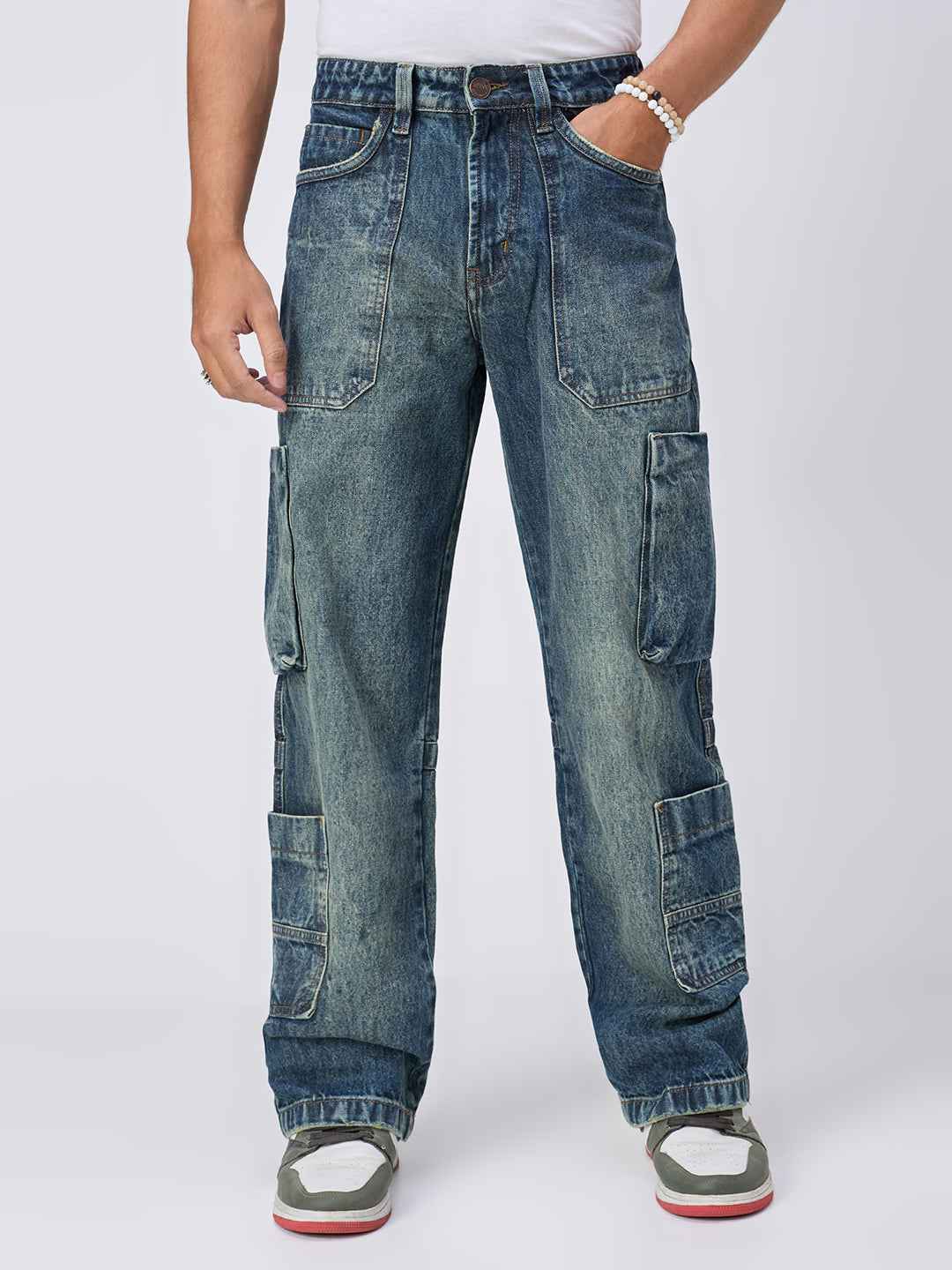 Mechanic Aged Men's Baggy Fit Jeans