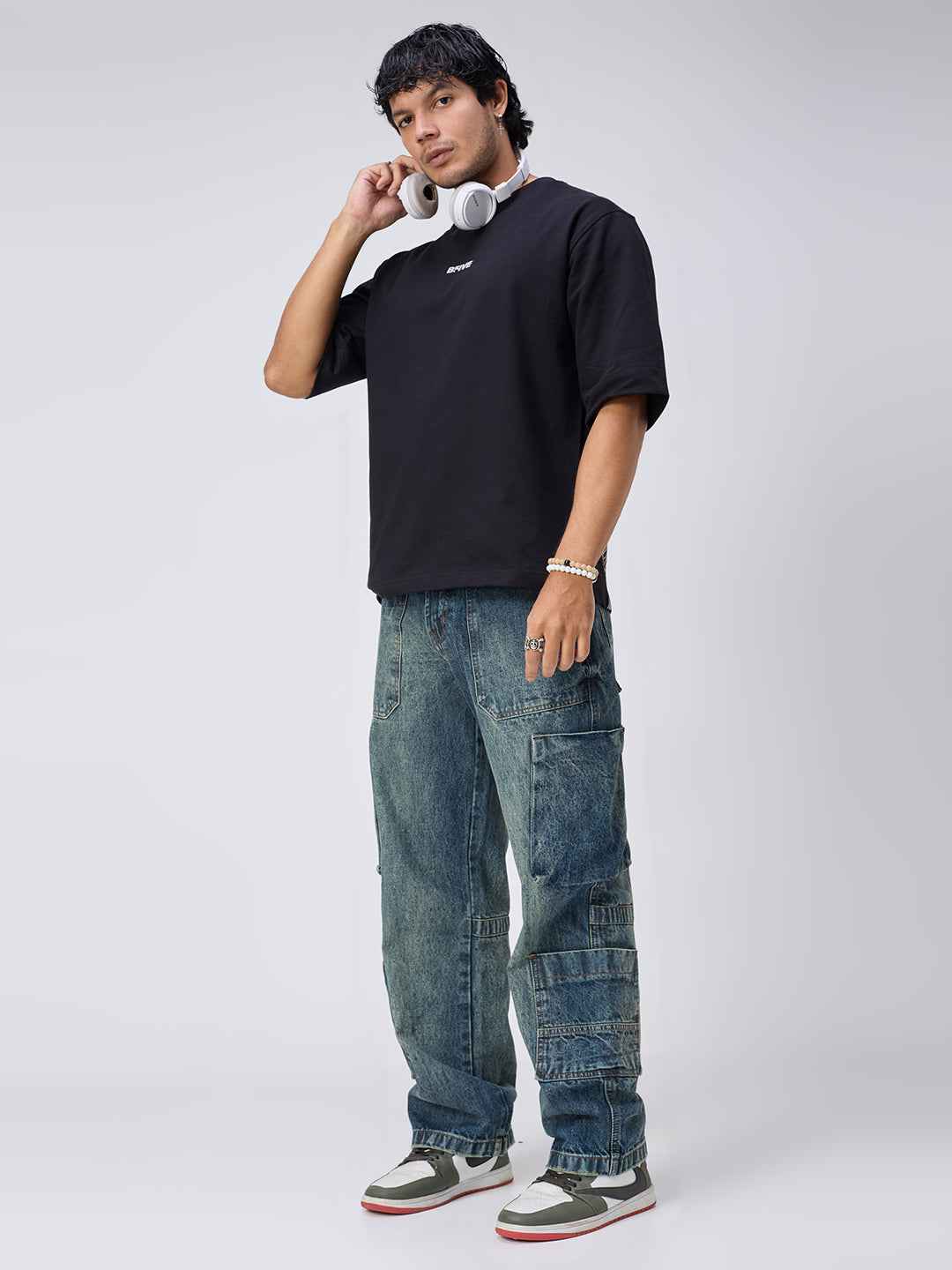 Mechanic Aged Men's Baggy Fit Jeans