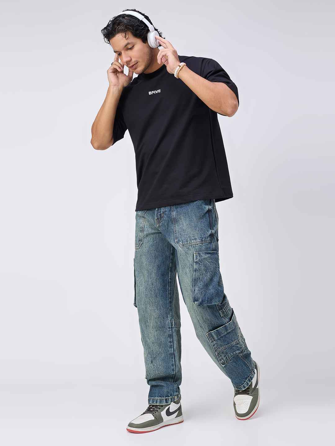 Mechanic Aged Men's Baggy Fit Jeans