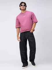 Dark Indigo Contrast Stitch Cargo Jeans