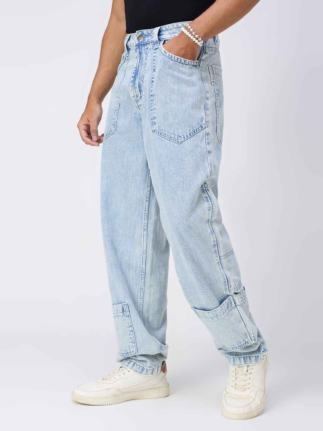 Glacier Wash Loose Fit Straight Denim